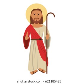 jesus christ blessed with stick