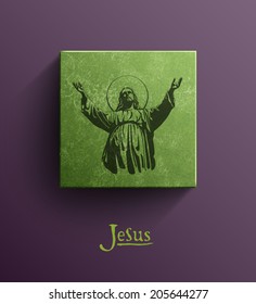 Jesus Christ, Blessing, Christianity, Vector illustration Eps 10