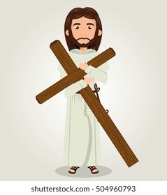 Jesus christ carrying cross design