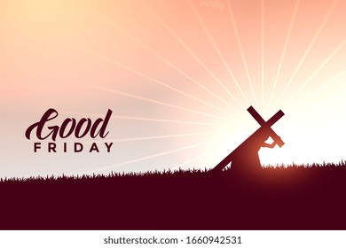 jesus christ carrying cross good friday wishes background