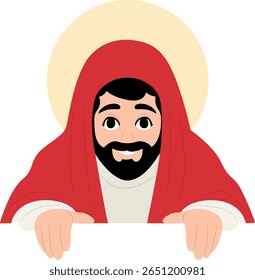 Jesus Cristo Personagem do Desenho Animado Espiando, Feliz Festa de São Maron