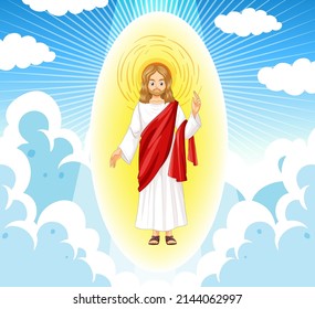 Jesus Christ Cartoon Style Illustration Stock Vector (Royalty Free ...