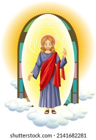 Jesus Christ character in cartoon style illustration