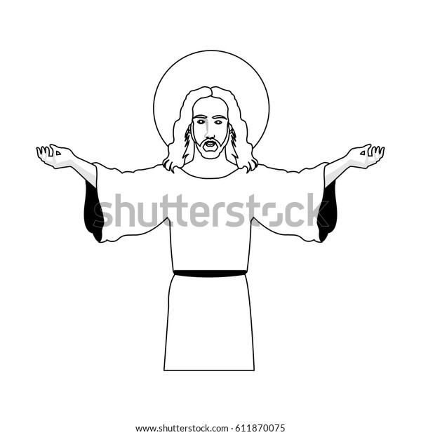 Jesus Christ Christian Icon Image Stock Vector (Royalty Free) 611870075 ...