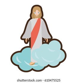 jesus christ christianity image line vector illustration eps 10