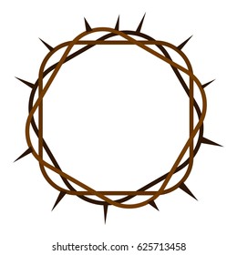 Jesus christ crown icon. Flat illustration of jesus christ crown icon vector isolated on white background