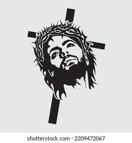 
Jesus Christ with a crown of thorns