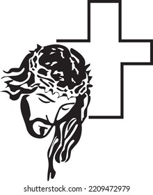 
Jesus Christ with a crown of thorns