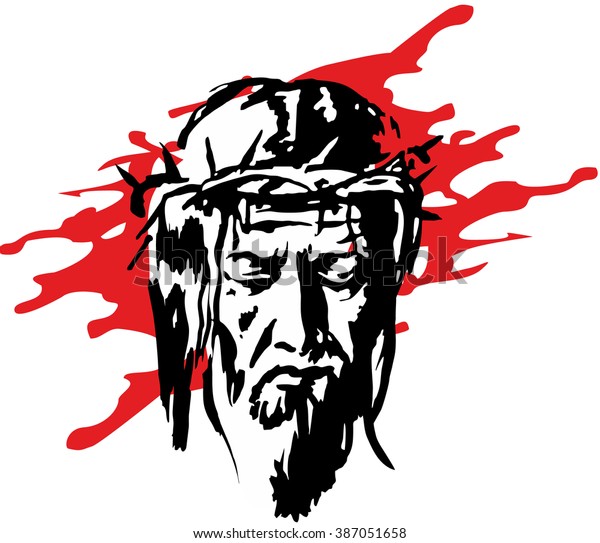 Jesus Christ Crown Thorns Stock Vector (Royalty Free) 387051658 ...