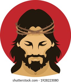 Jesus Christ Crown Thorns On His Stock Vector (Royalty Free) 1928223080 ...