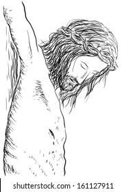 Jesus Christ Crucified Stock Vector (Royalty Free) 161127911 | Shutterstock