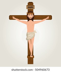 Jesus christ crucified cross desing