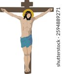 Jesus Christ crucified on the cross.