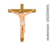 Jesus christ crucifixion on cross religious symbol of christianity