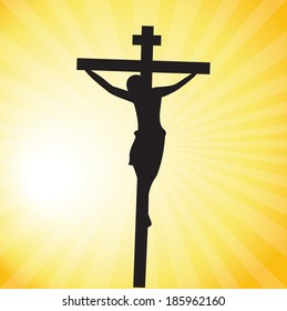 Jesus Christ crucifixion silhouette