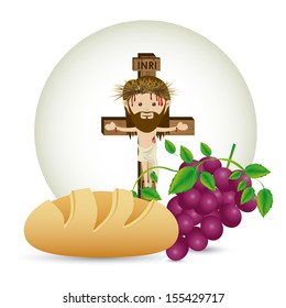 jesus christ design over white background vector illustration