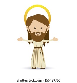 jesus christ design over white background vector illustration