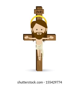 jesus christ design over white background vector illustration