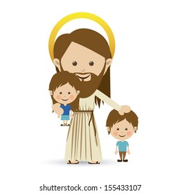 jesus christ design over white background vector illustration 