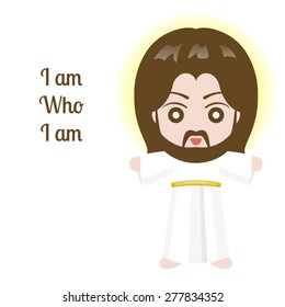 Jesus christ design over white background, vector illustration