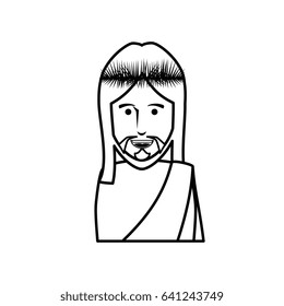 Jesus Christ Face Cartoon Stock Vector (Royalty Free) 641243749 ...