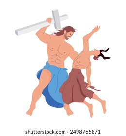  Jesus Christ Flat Character Illustrations 
