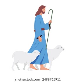  Jesus Christ Flat Character Illustrations 
