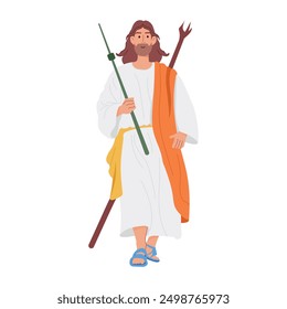  Jesus Christ Flat Character Illustrations 
