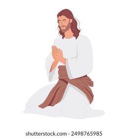  Jesus Christ Flat Character Illustrations 
