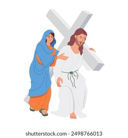  Jesus Christ Flat Character Illustrations 
