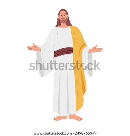  Jesus Christ Flat Character Illustrations 
