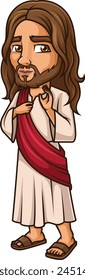 Jesus Christ giving his blessings vector illustration