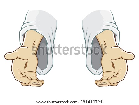Jesus Christ Hand Reaching Out Vector Stock Vector (Royalty Free ...