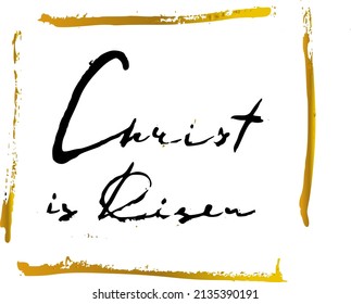 Jesus Christ- Hand written Vector Calligraphy lettering text in cross shape. Christian design,poster, web background.