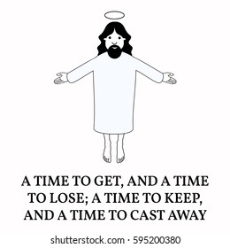 Jesus Christ Holy man. son of God on white background.