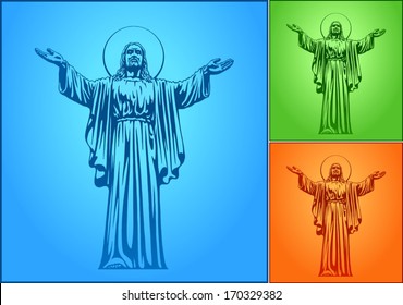 Jesus Christ, holy Spirit, blessing, Christianity, vector