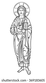 Jesus Christ icon outline