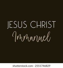 Jesus Christ Immanuel printable Christian poster vector illustration