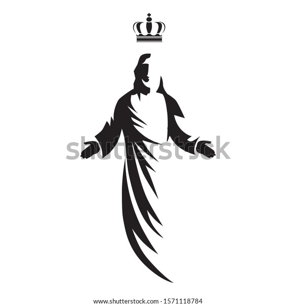 Jesus Christ King Crown Vector Stock Vector (Royalty Free) 1571118784