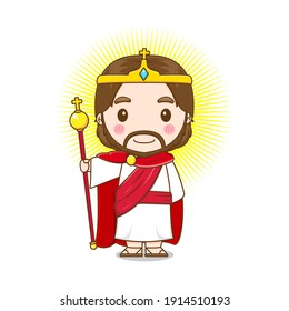Jesus christ as a king vector design illustration