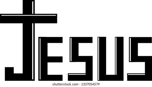 Jesus Christ Logo Vector Stock Vector (Royalty Free) 1337054579