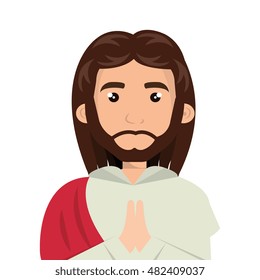 Jesus Christ Man Cartoon Stock Vector (Royalty Free) 482409037 ...