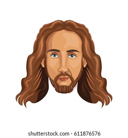 Jesus Christ Man Icon Stock Vector (Royalty Free) 611876576 | Shutterstock