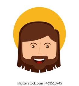 jesus christ man icon vector isolated graphic