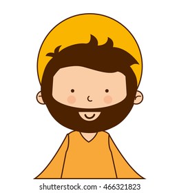 jesus christ man icon vector isolated graphic