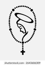 Jesus Christ missionary women with necklace clipart design