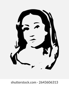 Jesus Christ missionary women with necklace clipart design