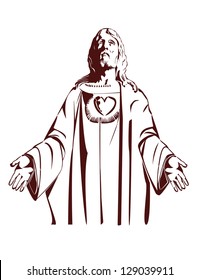 Jesus Christ of Nazareth vector illustration