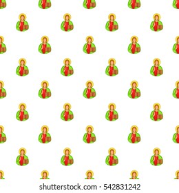 Jesus Christ pattern. Cartoon illustration of Jesus Christ vector pattern for web