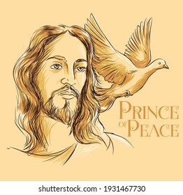 Jesus Christ Prince of peace vector illustration